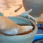 Oxford Ceramics Fair 2014 - Akiko Hirai demonstrating how she makes Moon Jars
